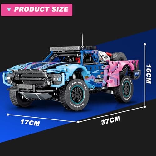 ZGZBLOCK Baja Trophée Kit de Construction pour Camion de Course MOC à l'échelle 1:12, modèle de Voiture de Collection, pour garçons à partir de 14 Ans, Adultes (1341 pièces)