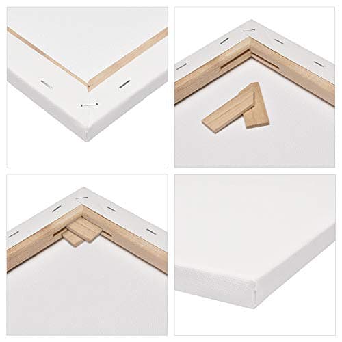 Artina Set de 2 Canvas Toile Peinture Grand Format 80x80 cm – Tableau Peinture Châssis Entoilés en Bois FSC© – Tableau Toile a Peindre Blanche 100% Coton 280g/m2 – Toiles à Peindre Stable Akademie