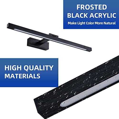 TYhogar Lampe Miroir LED Salle de Bain 60cm 3 réglages de température de couleur Murale Salle de Bain 270° Rotatif Applique Murale 1320LM 12W IP44 Intérieure Lampe pour Tableau 3000K/4500K/6000K
