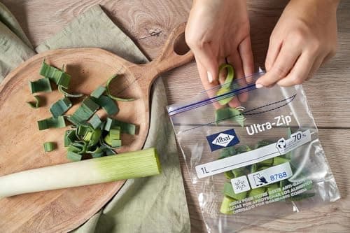 ALBAL Sacs Congélation Ultra Zip (15 x 3 L), Fermeture Zip, Sachets alimentaire Résistants pour conserver et congeler