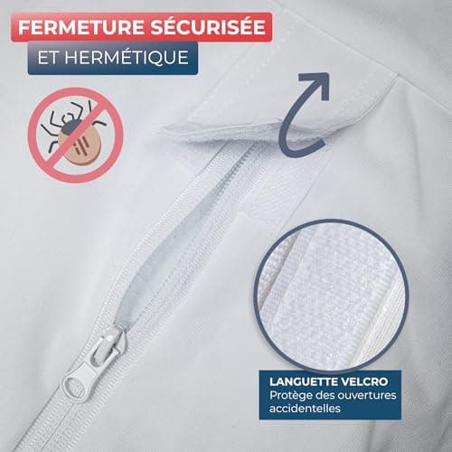 WRAPPYBAG Housse de Matelas Imperméable Intégrale Anti-Punaise de Lit & Acarien – Alèse Protège Matelas sans Traitement Chimique – pour Matelas 140x200 – 15 Tailles et hauteurs Disponibles