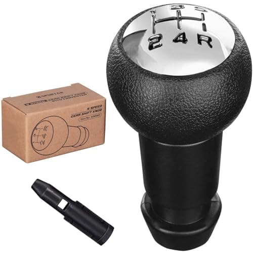 Spurtar Pommeau de levier de vitesses manuel 5 vitesses pour Peugeot 106 107 207 301 307 308 407 408 508 3008 1007 / pour CITROEN C2 C3 C4 Picasso - Noir et argent