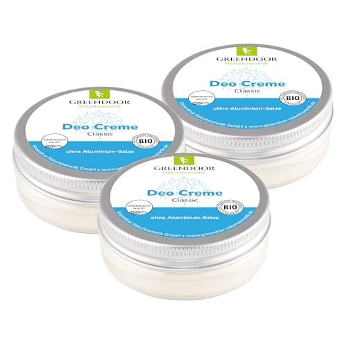 Greendoor Lot de 3 déodorants crème Sans aluminium 50 ml Déodorant naturel