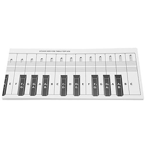 Table de partitions de piano, table de touches de piano étanche, papier couché portable 88 pour comparaison pour les exercices