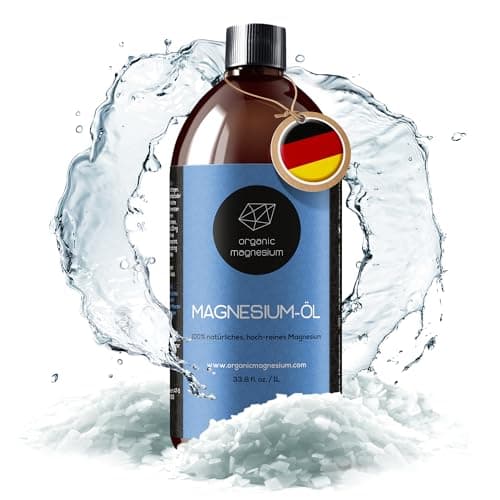 Huile de magnésium ultra pure - 1000 ml - Huile de calcéleste pure 100% naturelle de magnésium organique - Parfait pour le sport et la détente musculaire - Concentré d'huile liquide