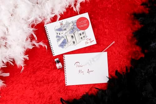 Clairefontaine 812438C - Un Carnet d'Artiste A Spirale Moulin Rouge - A5 Paysage 21x14,8cm 30 Feuilles de Papier Dessin Blanches Multitechniques 180g - Collection Moulin Rouge