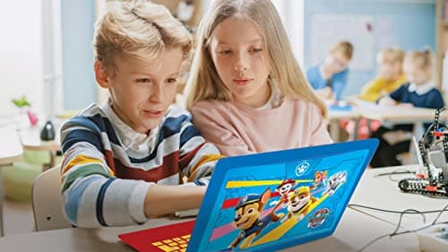 Lexibook Pat Patrouille Ordinateur Portable éducatif bilingue néerlandais/français, Jouet pour Enfant avec 130 activités d'apprentissage, Jeux et Musique, Bleu, JC798PAi10