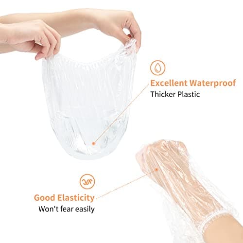 G2PLUS 50PCS Bonnets de Douche Charlotte Cheveux Jetable Bonnet de Douche en Plastique pour Usage Domestique,Hôtel,Spa dans les Salons de Coiffure