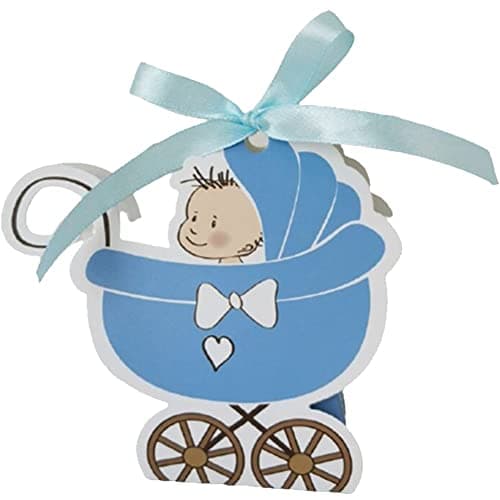 10pcs Baby Carriage Candy Box Sweet Wedding Favor and Gifts Boîtes avec Ruban Baby Shower pour Le Baptême Décoration De Fête d'anniversaire