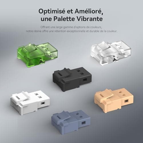 ANYCUBIC ABS-Like Resin Pro 2 pour Imprimante 3D LCD, Haute Précision et Faible Odeur, Résine Photopolymère UV 405nm, Compatible LCD/DLP (Gris, 1kg)