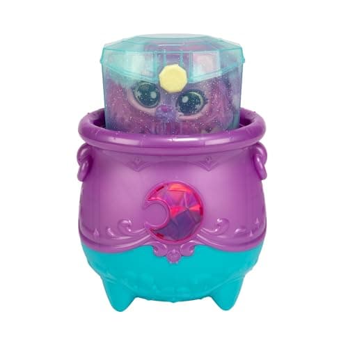 Magic Mixies Chaudron Magie des éléments Nouveaux Yeux Scintillants ! Fais apparaître Une Peluche Mixie au Milieu des Bulles du Chaudron et découvre 2 gemmes Surprises Magiques et solaires !