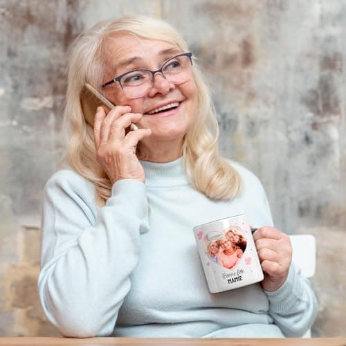 L'épicerie Chérie Mug Personnalisé photo et texte ORIGINAL STARMUG LOVE Cadeau Fête des Mères et Fête des Grands Mères - Maman - Anniversaire femme- Céramique 330ml