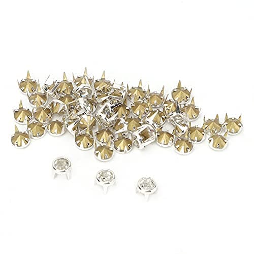 Strass A Rivet,Clou Pour Vetement,Crystal Beads,Goujons Et Pointes,Rivets En Crl Swarovski,Goujons Pour Vêtements 50 Pcs 7 Mm Bricolage Argent Rond Griffe A Grade Crl Strass Pour (Colette 7Mm Arge