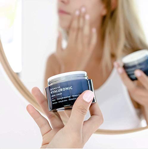 Institut Esthederm - Intensive Hyaluronic - Crème Anti Rides et Ridules - Lutte contre la Déshydratation, les Tiraillements - Pour une Peau Repulpée et Hydratée en Profondeur - Pot de 50 ml