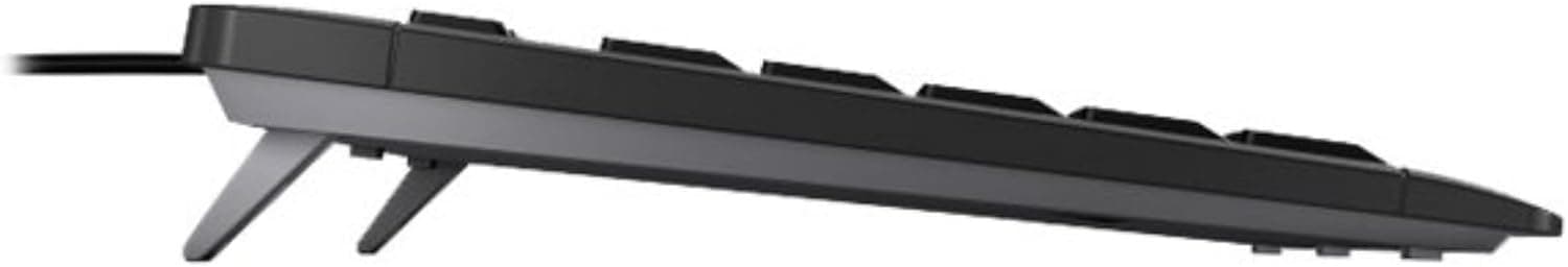 CHERRY Stream Keyboard, Clavier Filaire, Disposition française (AZERTY), Frappe silencieuse, Sensation de Frappe Unique, Design Plat, Noir