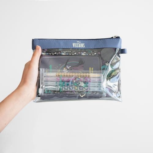 Grupo Erik | Set de Papeterie Disney, Papeterie Kawaii | Inclut : 1 Stylo Bille Gel, 1 Crayon de Papier avec gommes, 4 Surligneurs, 2 Trombones, 3 Carnets A6, Stickers
