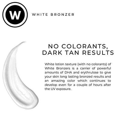 Onyx Mega Bronzer Solarium Cream - Crème bronzante blanche avec poudre bronzante - Crème bronzante pour un bronzage foncé sans stries, taches ou tons orange