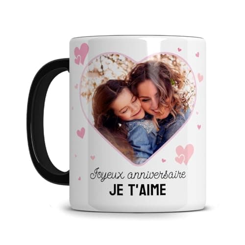 L'épicerie Chérie Mug Personnalisé photo et texte ORIGINAL STARMUG LOVE Cadeau Fête des Mères et Fête des Grands Mères - Maman - Anniversaire femme- Céramique 330ml