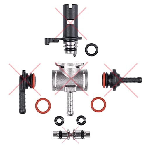 Kit de joints toriques pour bec d'écoulement - Valve à vapeur - Groupe d'infusion - Tampon - Compatible avec Phillips Saeco Spidem Gaggia RI EP HD SM SUP Set 19 + tube 6 g + pinceau + jeu de crochets