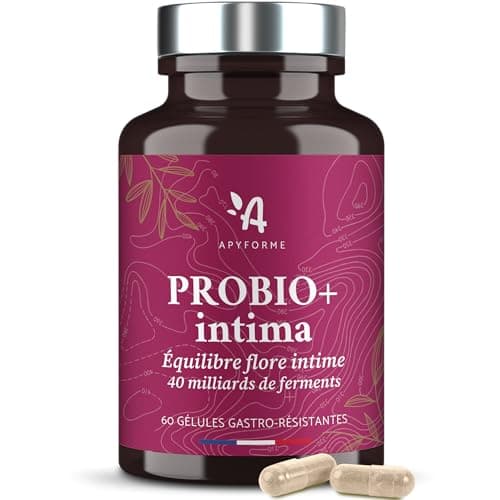 Probio+ Intima - Probiotique Flore Intime - Jusqu'à 40 Milliards UFC/Jour - 4 Souches Lactobacillus Reuteri, Rhamnosus Crispatus et Acidophilus - 100% FRANÇAIS