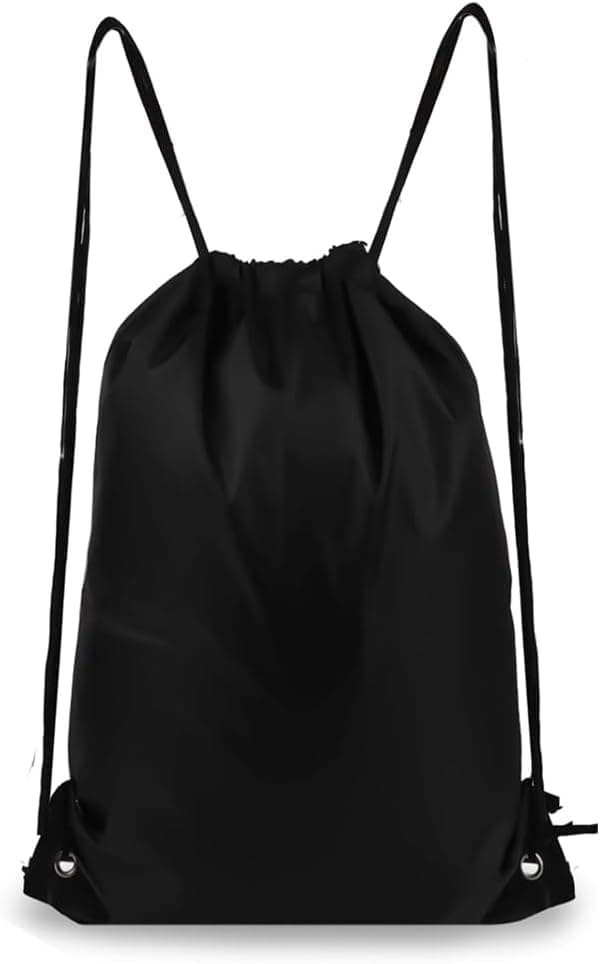 Sac à dos à Cordon de Serrage pour Sport, Natation, Piscine, Basket-ball, Plage (Noir)