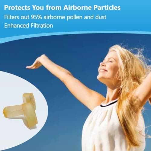WoodyKnows filtres nasaux Nasclear, modèle 2024, allergies saisonnières et aide à la pollution industrielle, transport public et protection pour le toilettage(Essai S/M/L/XL)