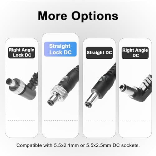 Alvin's Cables Verrouillage DC à D-Tap Câble d'alimentation pour Atomos Moniteur appareils vidéo PIX-E7 PIX-E5 7 Écran Tactile Hollyland Mars 400s 50CM