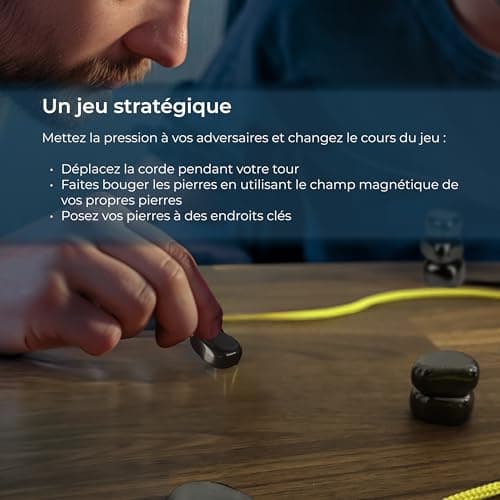 MagMind – Echiquier Magnétique avec Osselet Aimanté - Jeu de Société Adulte et Enfant - en Couple ou en Famille et Pratique en Voyage - Stratégie, Echec et Réflexion prêt à Vous Retourner Le Cerveau.