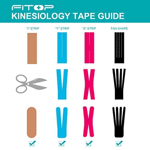 PHYTOP Bande Kinesiologie Tape 12 rouleaux Strap Kinesiologie en couleurs mélangées arc-en-ciel, K Tape pour le Sport, Support Musculaire et Articulaire