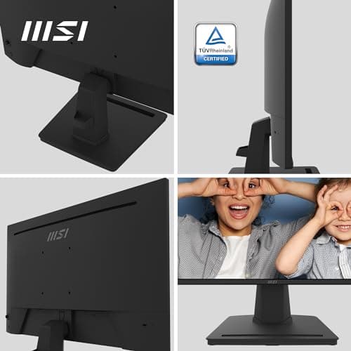 MSI Pro MP252 écran bureautique Full HD 24,5" - Dalle IPS 1920 x 1080, 100 Hz, écran respectueux des Yeux, Haut-parleurs intégrés, réglable en Inclinaison - HDMI 2.0b, DisplayPort 1.4a
