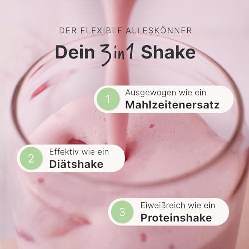 SHEKO - Shake de repas à boire - Substitut de repas - Haute teneur en protéines - Goût naturel - Shake minceur (360 g – 1 paquet, Cerise)