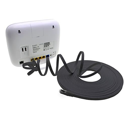 1aTTack.de 1m - noir - 5 pièces Câble ruban LAN Ethernet Gigabit CAT.7 (RJ45) câble réseau câble brut (10Gbit/s) câble d'installation plat mince compatible avec Cat.5 - Cat.5e - Cat.6