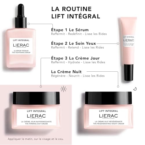 Lierac - Lift Integral - Recharge de la Crème Jour Raffermissante 50ml - Soin Visage - Raffermit - Hydrate - Lisse les rides - Tous types de peaux même sensibles