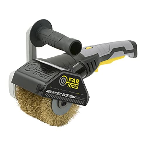 Fartools REX120C Rénovateur extérieur 1300W, Brosse laiton 120X100MM, Noir