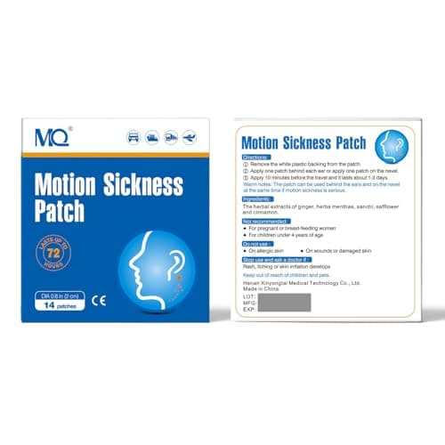 Patch Anti Mal de Mer MQ 28ct Patch Anti-maux des Transports en Voiture et en Bateau, Croisière et Avion – Soulage les Nausées, les Vertiges et les Vomissements du Mal de Mer