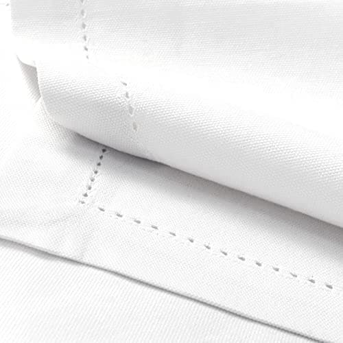 Encasa Homes 100% Pur Coton Sets de Table Couture ourlée à Manger Taille 48x33 cm (rectangulaire) - Blanc - Lot de 4 | Parfait pour fêtes, Maison, cafés, Restaurants et hôtels - Lavable Machine
