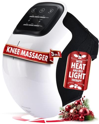 FORTHiQ Masseur de Genou Sans Fil, Soulage la Douleur Articulaire par Chaleur Infrarouge, Thérapie Laser et Vibratoire pour l'Arthrite, Gonflement, Tension, Étirement Ligamentaire, Blessure Musculaire