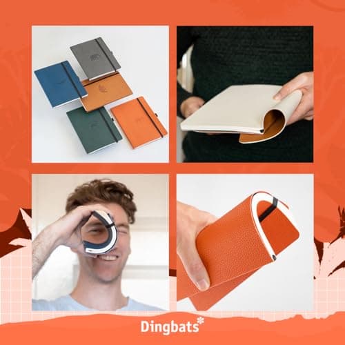 Dingbats* - Faune Carnet de Notes A5 Ligné - Moyen, Couverture Souple, Journal en Cuir PU - Fermeture élastique, Porte-stylo, Marque-page