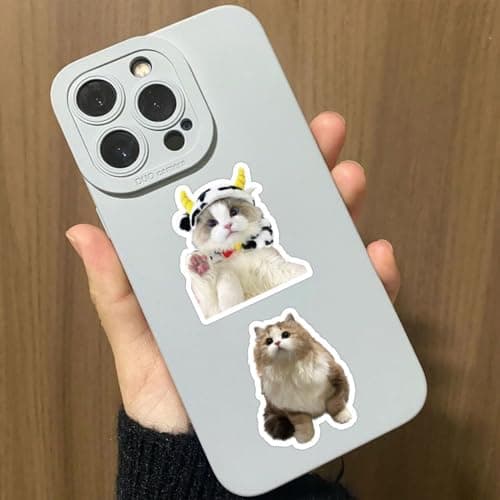 LEEQ Autocollants Mignons Chats Chien en Vinyle Imperméables - Vinyle Étanche Drôle Stickers, pour Les Amoureux des Chats, Bouteille d'eau, Scrapbooking, téléphone (120pcs)