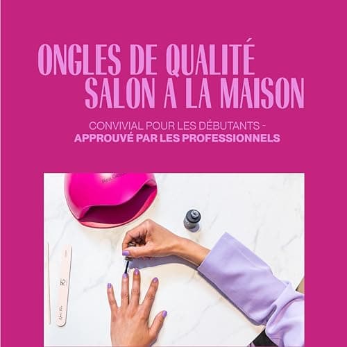 Pink Gellac Kit Vernis Semi Permanent - Manucure Kit Semi Permanent Complet avec Lampe UV LED Compacte Rose, 1 Couleur Rose 15 ml, Top et Base Coat Gel UV, Dissolvant et Nettoyant de Qualité Salon