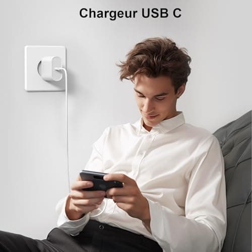 Chargeur for iPhone 14/14 Pro /14 Pro Max /14 Plus /13 12 11 SE Mini X XS XR, 25W USB C Prise Rapide et 2M Cable Secteur Mural Type C Alimentation Adaptateur Trefard