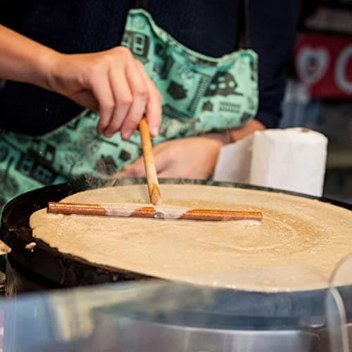 HOFMEISTER® Répartiteur de pâte à crêpes en bois - Répartiteur pour pâte à galettes et crêpes, étale la pâte de manière très fine et uniforme, pas de rayures sur la plaque de cuisson, 22 cm