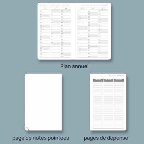 POPRUN Agenda de Poche 2025 A6 Semainier 16 x 10,5 cm - Couverture Souple en PU Cuir, Petit Agenda, D'Jan 2025 à Déc 2025-12 Mois, Signet à 2 rubans, Papier Certifié FSC® 100 g/m2, Rose