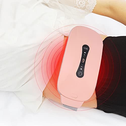 BigKing Ceinture Utérine Chauffante Électrique, Ceinture De Palais Chaud Utérus Compresse Chaude Menstruelle USB 3 Niveaux de Vibration EMS Ceinture Chauffante pour Le Ventre Petit 92cm×8.5cm×3cm