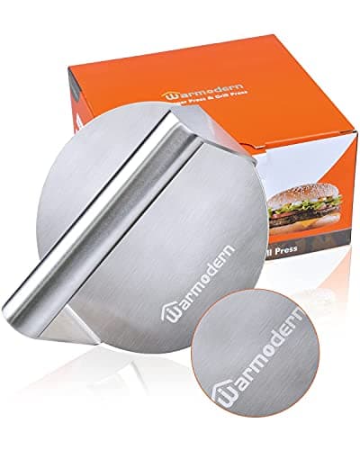 Warmodern Presse à Hamburger, Round Presse à Galettes Antiadhésive en Acier Inoxydable, Ensemble De Presse à Hamburger pour De Délicieux Hamburgers, Galettes, Barbecue