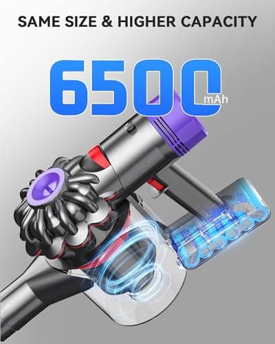 Morpilot 6500mAh Batterie pour Dyson V8 SV10, Compatible avec Dyson V8 Absolute V8 Animal V8 Fluffy SV10 Cordless Vacuum avec 2 Filtres