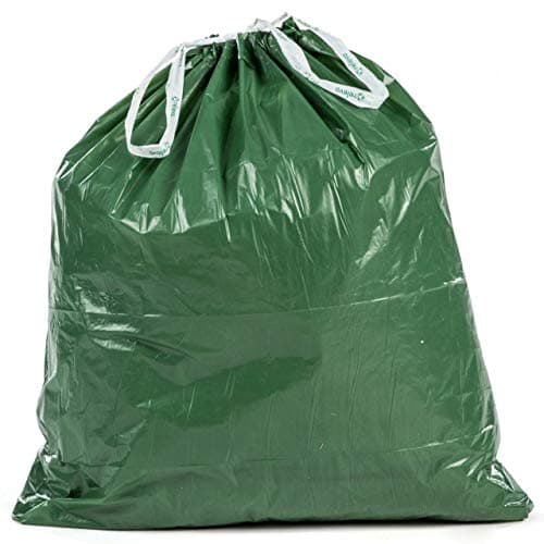 Relevo Sacs Poubelle Verts avec Liens Coulissants – 50L (Largeur 70 cm x Hauteur 75 cm), 60 Sacs (6 Rouleaux × 10 Sacs) | Sacs Poubelle Extra Résistants | 100% PEBD Recyclé | Certifié Blue Angel