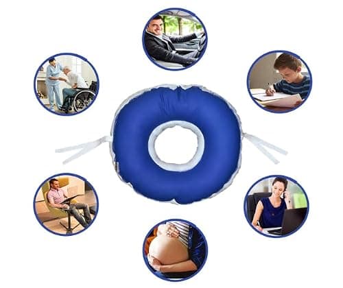 Gar Medical Coussin Anti-escarres en Forme de Donut, Prévention des escarres, pour fauteuils roulants, canapé, lit. Fabrication européenne.