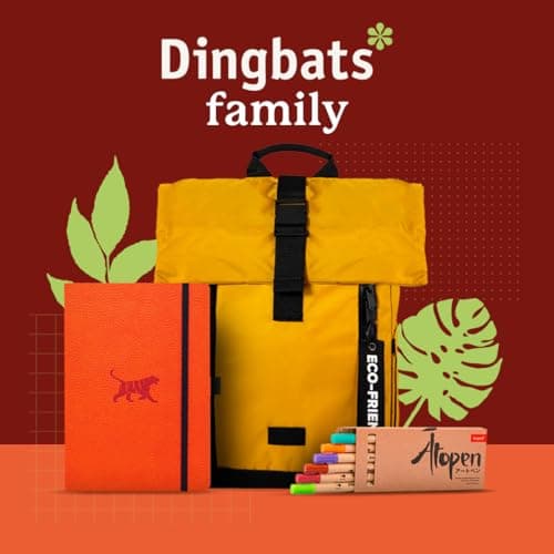 Dingbats* - Faune Carnet de Notes A5 Ligné - Moyen, Couverture Souple, Journal en Cuir PU - Fermeture élastique, Porte-stylo, Marque-page
