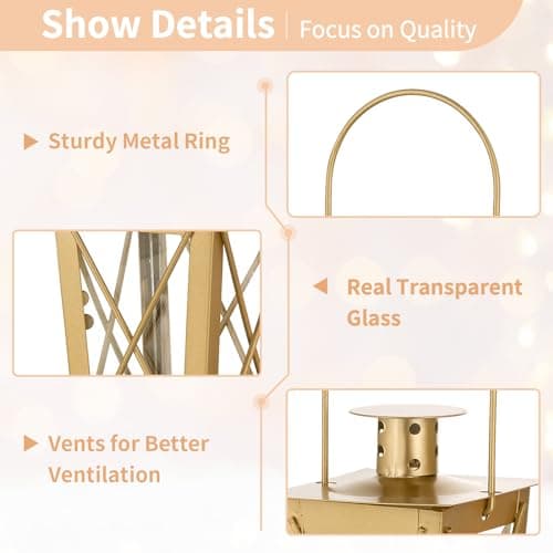 NUPTIO Lanternes À Réchaud Bougies - 2 Pièces Petites Bougies À Réchaud en Métal Doré Mini Lanternes de Jardin Ornements Suspendus L'extérieur Décorations Mariage Cadeau Noël Centre Table